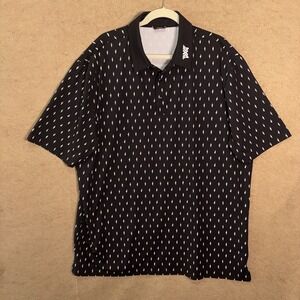 PXG Parsons Extreme Golf Shirt Mens 2XL Black Cactus AOP Performance Stretch